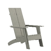 Sawyer Modern All-Weather Poly Resin Wood Adirondack Chair in Gray, JJ-C14509-GY-GG