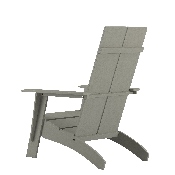 Sawyer Modern All-Weather Poly Resin Wood Adirondack Chair in Gray, JJ-C14509-GY-GG