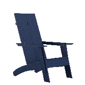 Sawyer Modern All-Weather Poly Resin Wood Adirondack Chair in Navy, JJ-C14509-NV-GG