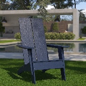 Sawyer Modern All-Weather Poly Resin Wood Adirondack Chair in Navy, JJ-C14509-NV-GG