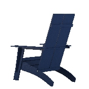 Sawyer Modern All-Weather Poly Resin Wood Adirondack Chair in Navy, JJ-C14509-NV-GG