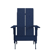 Sawyer Modern All-Weather Poly Resin Wood Adirondack Chair in Navy, JJ-C14509-NV-GG