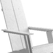 Sawyer Modern All-Weather Poly Resin Wood Adirondack Chair in White, JJ-C14509-WH-GG
