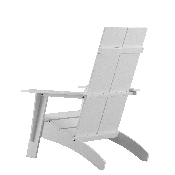 Sawyer Modern All-Weather Poly Resin Wood Adirondack Chair in White, JJ-C14509-WH-GG