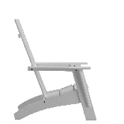 Sawyer Modern All-Weather Poly Resin Wood Adirondack Chair in White, JJ-C14509-WH-GG