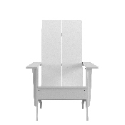Sawyer Modern All-Weather Poly Resin Wood Adirondack Chair in White, JJ-C14509-WH-GG