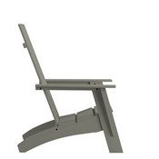 Finn Set of 2 Gray Modern All-Weather 2-Slat Poly Resin Rocking Adirondack Chairs with 22" Round Wood Burning Fire Pit, JJ-C145092-202-GY-GG
