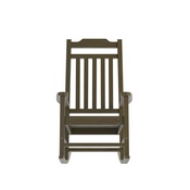 Winston All-Weather Poly Resin Rocking Chair in Mahogany, JJ-C14703-MHG-GG
