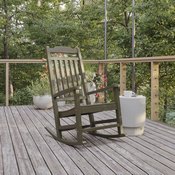 Winston All-Weather Poly Resin Rocking Chair in Mahogany, JJ-C14703-MHG-GG