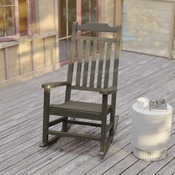 Winston All-Weather Poly Resin Rocking Chair in Mahogany, JJ-C14703-MHG-GG