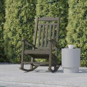 Winston All-Weather Poly Resin Rocking Chair in Mahogany, JJ-C14703-MHG-GG