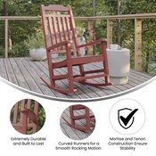 Winston All-Weather Poly Resin Rocking Chair in Red, JJ-C14703-RED-GG