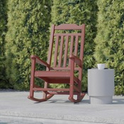 Winston All-Weather Poly Resin Rocking Chair in Red, JJ-C14703-RED-GG