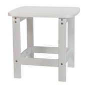 Set of 4 Savannah All-Weather Poly Resin Wood Adirondack Rocking Chairs with Side Table in White, JJ-C14705-4-T14001-WH-GG