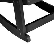 Savannah All-Weather Poly Resin Wood Adirondack Rocking Chair with Rust Resistant Stainless Steel Hardware in Black, JJ-C14705-BK-GG