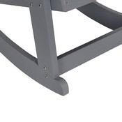 Savannah All-Weather Poly Resin Wood Adirondack Rocking Chair with Rust Resistant Stainless Steel Hardware in Gray, JJ-C14705-GY-GG