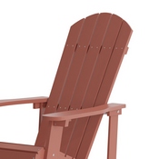 Savannah Poly Resin Wood Adirondack Rocking Chair - All Weather Red Polystyrene - Stainless Steel Hardware - Set of 2, JJ-C14705-RED-2-GG