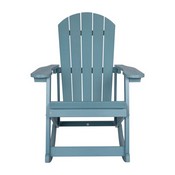 Savannah All-Weather Poly Resin Wood Adirondack Rocking Chair with Rust Resistant Stainless Steel Hardware in Sea Foam - Set of 2, JJ-C14705-SFM-2-GG