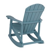 Savannah All-Weather Poly Resin Wood Adirondack Rocking Chair with Rust Resistant Stainless Steel Hardware in Sea Foam, JJ-C14705-SFM-GG