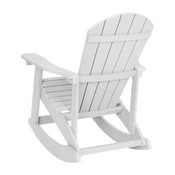 Savannah All-Weather Poly Resin Wood Adirondack Rocking Chair with Rust Resistant Stainless Steel Hardware in White - Set of 2, JJ-C14705-WH-2-GG