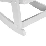 Savannah All-Weather Poly Resin Wood Adirondack Rocking Chair with Rust Resistant Stainless Steel Hardware in White, JJ-C14705-WH-GG