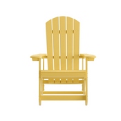 Savannah Poly Resin Wood Adirondack Rocking Chair - All Weather Yellow Polystyrene - Stainless Steel Hardware - Set of 2, JJ-C14705-YLW-2-GG