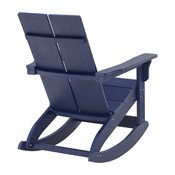 Finn Modern All-Weather 2-Slat Poly Resin Rocking Adirondack Chair with Rust Resistant Stainless Steel Hardware in Navy - Set of2, JJ-C14709-NV-2-GG