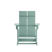 Finn Modern Commercial Poly Resin Wood Adirondack Rocking Chair-All Weather Sea Foam Polystyrene-Dual Slat Back-Stainless Steel Hardware-Set of 2, JJ-C14709-SFM-2-GG