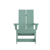 Finn Modern Commercial Poly Resin Wood Adirondack Rocking Chair-All Weather Sea Foam Polystyrene-Dual Slat Back-Stainless Steel Hardware-Set of 2, JJ-C14709-SFM-2-GG