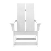 Finn Modern All-Weather 2-Slat Poly Resin Wood Rocking Adirondack Chair with Rust Resistant Stainless Steel Hardware in White, JJ-C14709-WH-GG