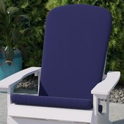 Charlestown Set of 2 All Weather Indoor/Outdoor High Back Adirondack Chair Cushions, Patio Furniture Replacement Cushions - Blue, JJ-CSN14501-BL-2-GG