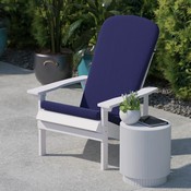 Charlestown Set of 2 All Weather Indoor/Outdoor High Back Adirondack Chair Cushions, Patio Furniture Replacement Cushions - Blue, JJ-CSN14501-BL-2-GG
