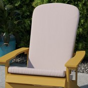 Charlestown Set of 2 All Weather Indoor/Outdoor High Back Adirondack Chair Cushions, Patio Furniture Replacement Cushions - Cream, JJ-CSN14501-CREAM-2-GG