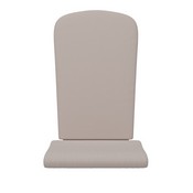 Charlestown Set of 2 All Weather Indoor/Outdoor High Back Adirondack Chair Cushions, Patio Furniture Replacement Cushions - Cream, JJ-CSN14501-CREAM-2-GG
