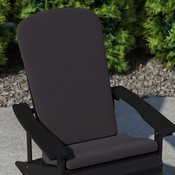 Charlestown Set of 2 All Weather Indoor/Outdoor High Back Adirondack Chair Cushions, Patio Furniture Replacement Cushions - Gray, JJ-CSN14501-GY-2-GG
