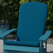 Charlestown Set of 2 All Weather Indoor/Outdoor High Back Adirondack Chair Cushions, Patio Furniture Replacement Cushions - Teal, JJ-CSN14501-TL-2-GG