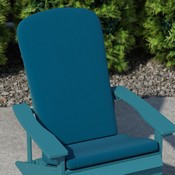 Charlestown Set of 2 All Weather Indoor/Outdoor High Back Adirondack Chair Cushions, Patio Furniture Replacement Cushions - Teal, JJ-CSN14501-TL-2-GG
