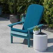 Charlestown Set of 2 All Weather Indoor/Outdoor High Back Adirondack Chair Cushions, Patio Furniture Replacement Cushions - Teal, JJ-CSN14501-TL-2-GG