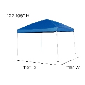 10'x10' Blue Outdoor Pop Up Event Slanted Leg Canopy Tent with Carry Bag, JJ-GZ1010-BL-GG