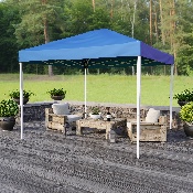 10'x10' Blue Outdoor Pop Up Event Slanted Leg Canopy Tent with Carry Bag, JJ-GZ1010-BL-GG