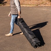 Harris 10'x10' Black Pop Up Event Straight Leg Canopy Tent with Sandbags and Wheeled Case, JJ-GZ1010PKG-BK-GG
