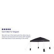 Harris 10'x10' Black Pop Up Event Straight Leg Canopy Tent with Sandbags and Wheeled Case, JJ-GZ1010PKG-BK-GG
