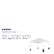 10'x10' White Pop Up Event Straight Leg Canopy Tent with Sandbags and Wheeled Case, JJ-GZ1010PKG-WH-GG