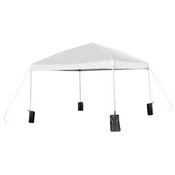 Harris 10'x10'WhitePopUpEventCanopyTentwithWheeledCaseandFoldingBenchSet-PortableTailgate,Camping,EventSet, JJ-GZ10PKG103-WH-GG