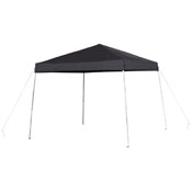 Harris 8'x8' Black Outdoor Pop Up Event Slanted Leg Canopy Tent with Carry Bag, JJ-GZ88-BK-GG