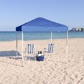 8'x8' Blue Outdoor Pop Up Event Slanted Leg Canopy Tent with Carry Bag, JJ-GZ88-BL-GG
