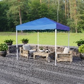 8'x8' Blue Outdoor Pop Up Event Slanted Leg Canopy Tent with Carry Bag, JJ-GZ88-BL-GG