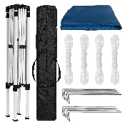 8'x8' Blue Outdoor Pop Up Event Slanted Leg Canopy Tent with Carry Bag, JJ-GZ88-BL-GG