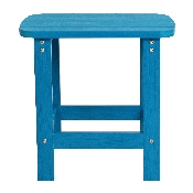 Charlestown All-Weather Poly Resin Wood Adirondack Side Table in Blue, JJ-T14001-BLU-GG