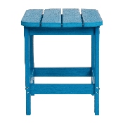 Charlestown All-Weather Poly Resin Wood Adirondack Side Table in Blue, JJ-T14001-BLU-GG